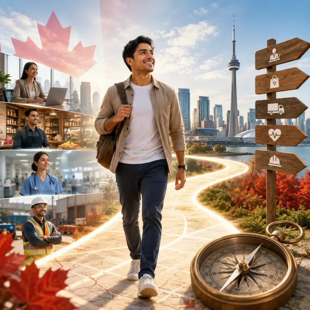 Personas buscando empleo en Canadá